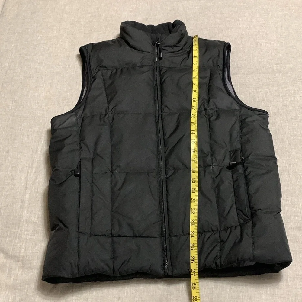 Eddie Bauer Men's Premium Goose Down Black Small Puffer Zip-Up Vest Gorpcore